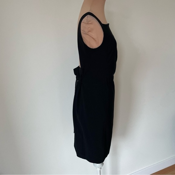 Moschino Vintage 2000s Y2K Square Neck Open Back Black Sheath Mini Dress EUC 4 - Picture 5 of 12